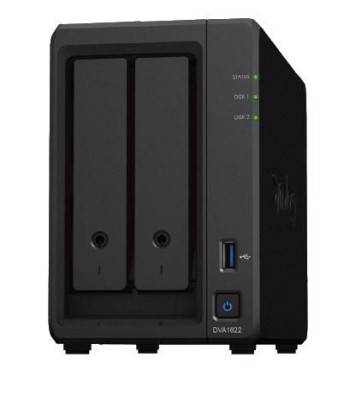 Synology Network Video Recorder DVA1622, 2-bay Deep Learning NVR, Intel Celeron J4125, 6 GB RAM, HDMI, GigaLAN