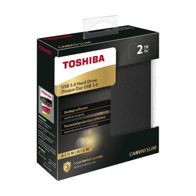 2 TB Toshiba Canvio Slim, 2.5", USB 3.0 - Svart#5