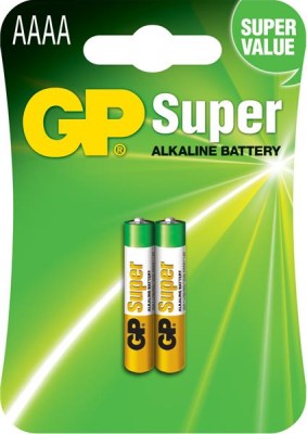 Batteri GP Super Alkaline AAAA, LR61, 2-pack