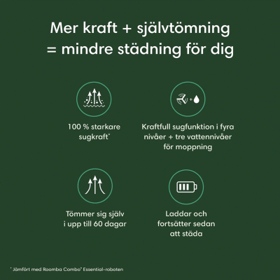 Roomba Combo® 2 Essential robot svart + AutoEmpty™ dockningsstation#9