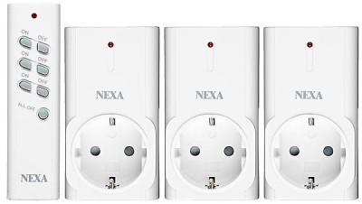 NEXA PE3 fjärrstyrda inomhusuttag 3 uttag + 1 fjärrkontroll max 1500W#2
