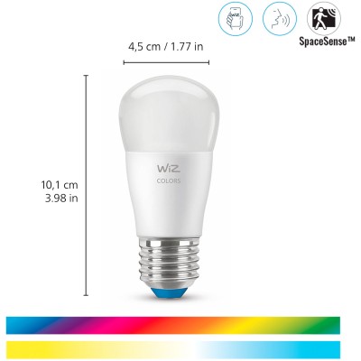 WiZ WiFi Smart LED E27 P45 40W 470lm Färg