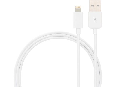 Andersson Lightning till USB-A kabel 1m (vit) 2.4A för laddning av iPhone/iPod/iPad