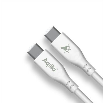Aqiila Cablebird CS12 - USB-C to USB-C Silicon cable, 60W (2m) - White