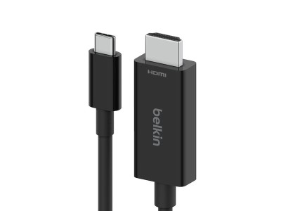 Belkin USB-C till HDMI kabel 2m (svart) HDMI 2.1, envägs, 8K@60Hz / 4K@144Hz