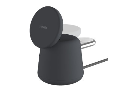 Belkin Boost Charge Pro 2-i-1 15W trådlös laddningsdocka (charcoal) MagSafe, iPhone 15/14/13/12-serien, AirPods. Snabbladdare för Apple Watch#2