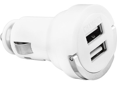 Champion Dual USB car charger - vit 12V-24V#2