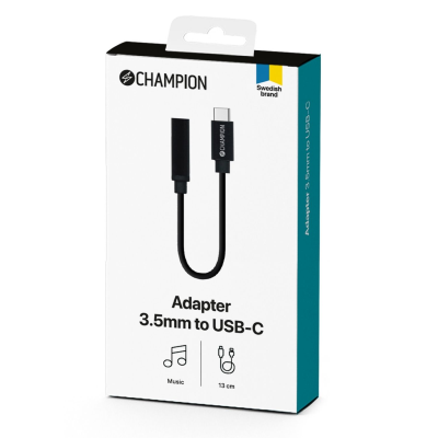 Champion Adapter USB-C till 3,5mm DAC Svart#2