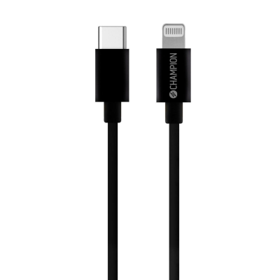 Champion USB-C till Lightning Kabel 1m Svart