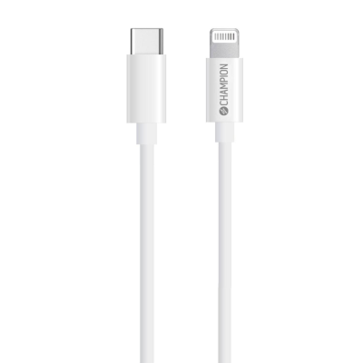 Champion USB-C till Lightning Kabel 2m Vit