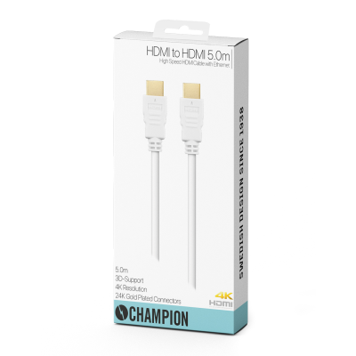 Champion HDMI-kabel Ha-Ha Vit 5.0m#2