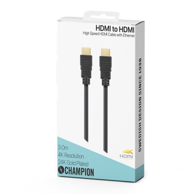 Champion HDMI-kabel Ha-Ha Svart 3.0m#2