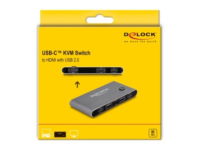 Systemswitch DeLock 11486, 2-vägs KVM, USB-C DP alt.mode till HDMI, 8K@30Hz / 4K@144Hz#2