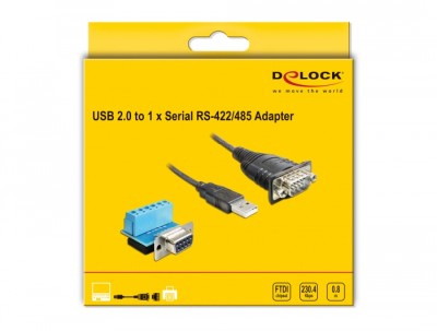 DeLOCK USB till RS-422/485 Adapter, inkl. terminalblock, 0,8 meter#4