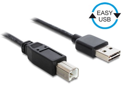 Delock USB-A to USB-B Cable 1m Black#2