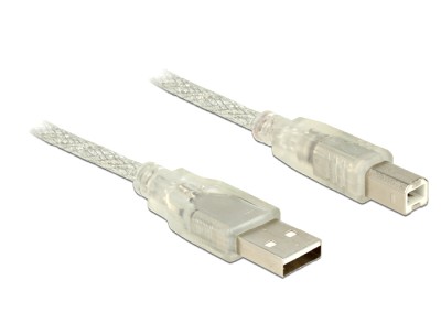 Delock USB-A to USB-B Cable 3m Transparent#2