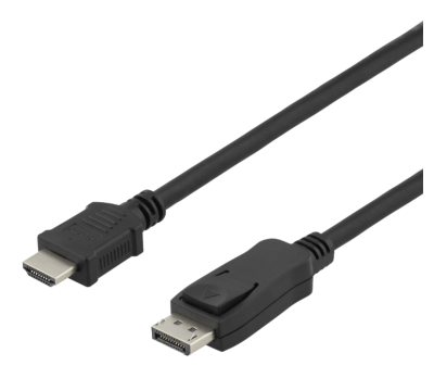 DisplayPort till HDMI-kabel, 4K@30Hz, DP 1.2, 2 meter - Svart