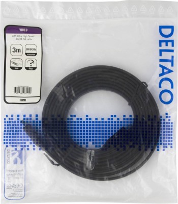 HDMI-kabel Deltaco HDMI 2.1, flat, 8K@60Hz, 3 meter - Svart#3