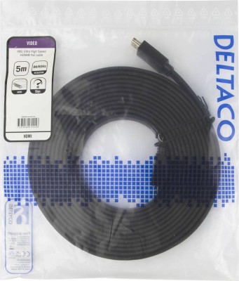 HDMI-kabel Deltaco HDMI 2.1, flat, 8K@60Hz, 5 meter - Svart#3