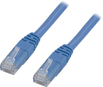 Nätverkskabel oskärmad Cat.6, RJ45, 1 meter - Blå