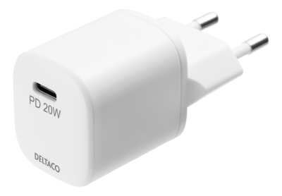 DELTACO USB wall charger, USB-C, PD 20 W, including 1 m C to Lightning#3