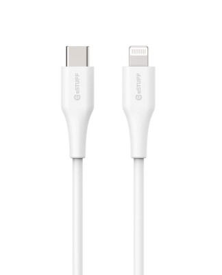 eSTUFF INFINITE USB-C to Lightning Cable MFI 1m White. Recycled#2