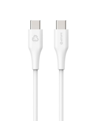 USB-C laddningskabel eSTUFF INFINITE Super Soft, 60W, 1 meter - Vit#2