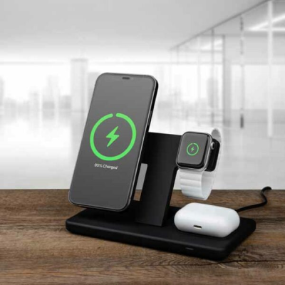 3in1 30W Wireless MagSafe Laddstation Svart#2