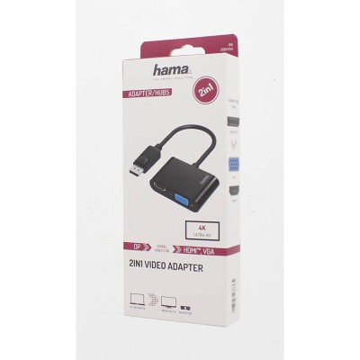 HAMA Adapter Multimedia 2-in-1 DisplayPort-VGA/HDMI 4K#2