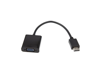 Iiglo HDMI till VGA adapter 10cm (svart) HDMI hane till VGA hona, PVC, AV#1