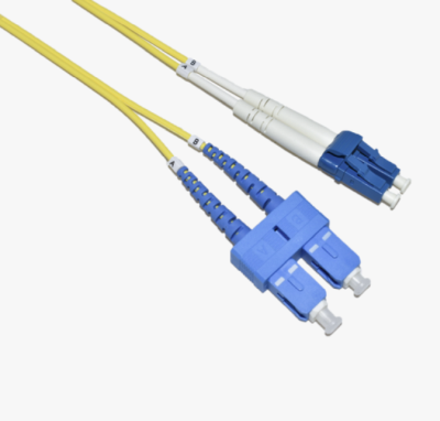 LinkIT fiber patch OS2 LC/SC 0.5m Duplex | SM | LSZH | Yellow