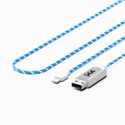 PAC USB till Lightning, 1 meter - Blå LED