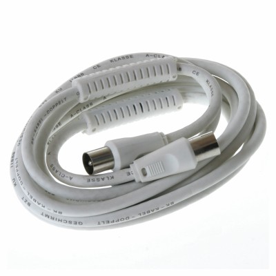 Qbulk Antennkabel 90dB 100Hz, 10m, Vit