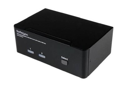 Systemswitch Startech.com SV231DPDDUA, 2-vägs KVM, Displayport 2560x1600@60Hz, USB, USB 2.0-hubb, ljud