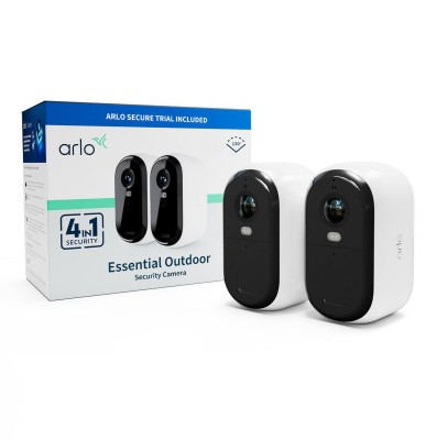Arlo Essential Outdoor Security Camera, 2-Pack