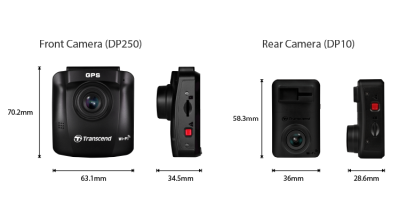 Transcend DrivePro 620 Dual Camera, DrivePro 250 + DrivePro 10, 1080p@60fps, inkl. 2x32 GB minneskort