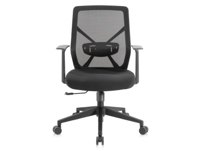 Ergonomisk kontorsstol med hög rygg Kontorsstol, andningsaktivt nättyg, svart#2