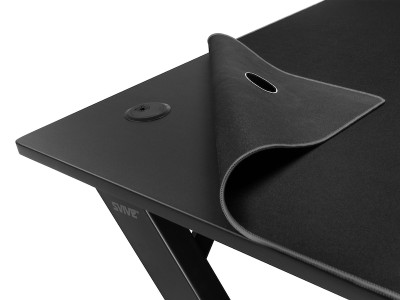 Svive Cygnus Gaming Desk matt svart med grå sömmar Anpassad musmatta, balansjustering, kabelhantering, 120 x 60 x 75 cm#5