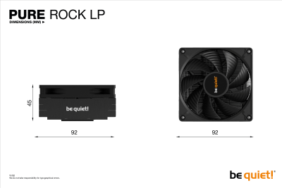 Be Quiet! Pure Rock LP, Intel 1700/1200/115x, AM4/AM5, 92mm fläkt, 13.3~30.6 dBA#4