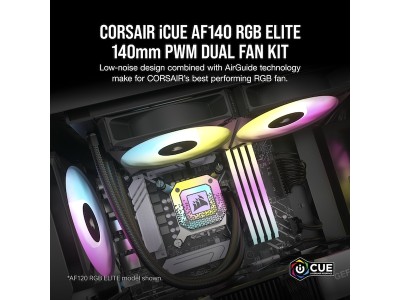 Fläkt 140 mm Corsair AF140 RGB Elite, PWM, 2-pack#2