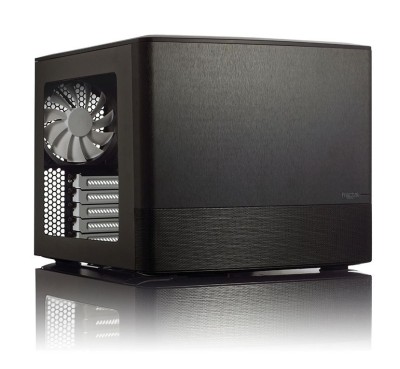 Fractal Design Node 804 Black Windowed, MicroATX, 3x120mm fläktar, fönster - Svart