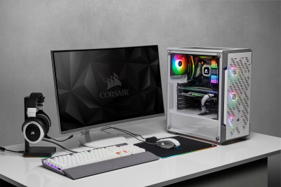 Corsair iCue 220T RGB White Tempered Glass, ATX - Vit#9
