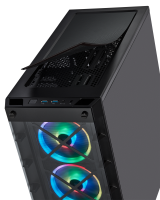 Corsair iCue 465X RGB Black Tempered Glass, ATX - Svart#4