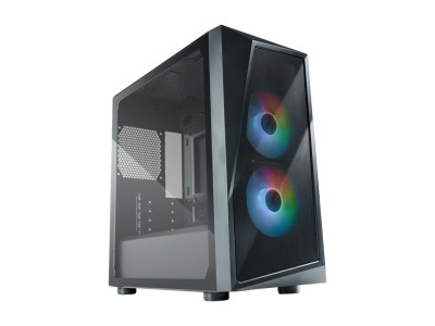 Cooler Master CMP 320, MicroATX, Tempered Glass, ARGB - Svart