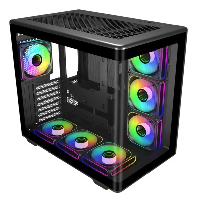 Cooler Master Elite 600, 7x120mm ARGB-fläktar, ATX - Svart#1