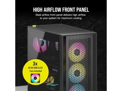 Corsair iCUE 4000D RGB Airflow, ATX - Svart#3