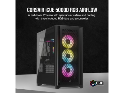 Corsair iCUE 5000D RGB Airflow, ATX - Svart#2