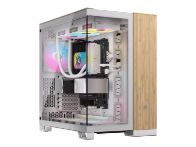 Corsair 6500X Mid-Tower Dual Chamber PC Case, ATX - Vit/Bambu