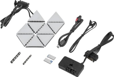 CORSAIR iCUE LC100 Smart Case Lighting Triangles, Start Kit#3