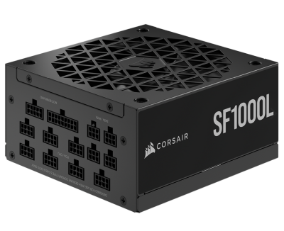 Corsair SFX PSU SF1000L, ATX 3.0, 80PLUS Gold, Löstagbara kablar